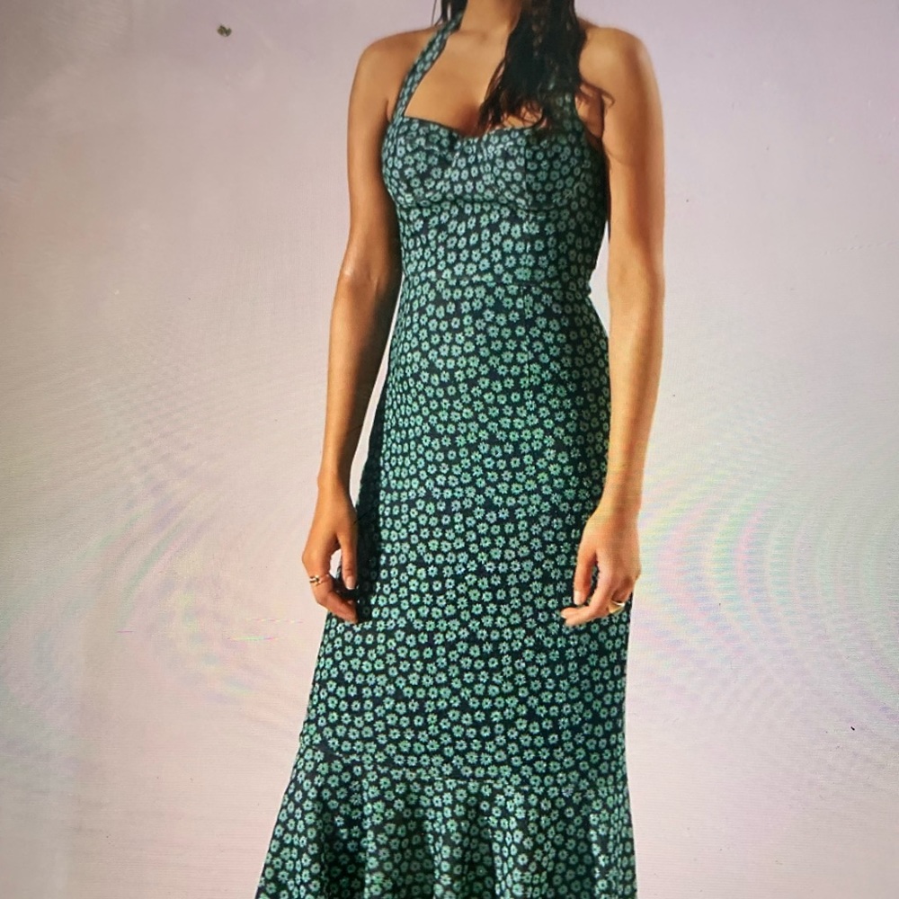 NWT Anthropologie Hutch Halter Corset Midi Dress